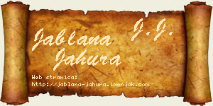 Jablana Jahura vizit kartica